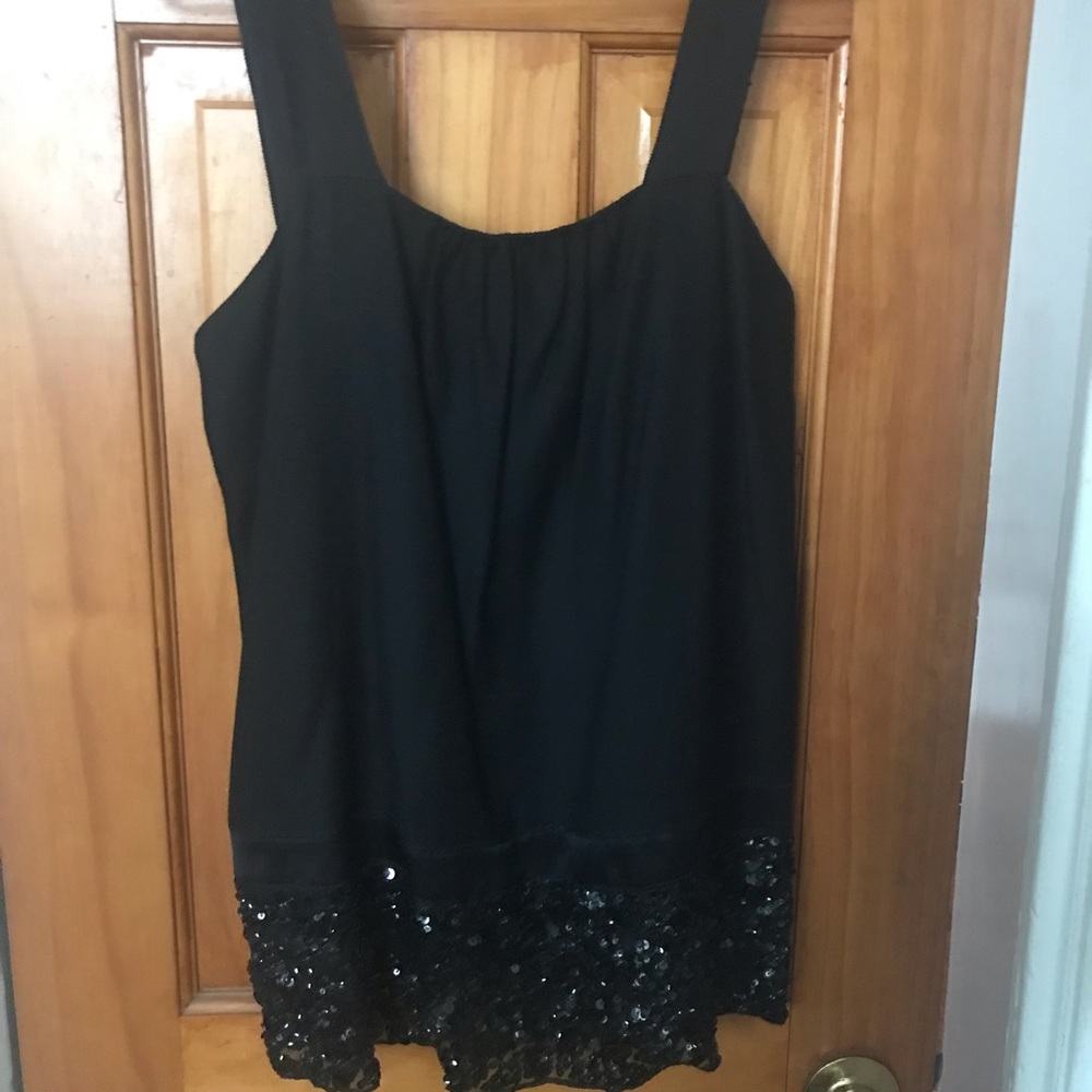 Black top with sequins